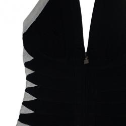 مملوكة مسبقًا Herve Leger Roxanna Halter Neck Dress XS