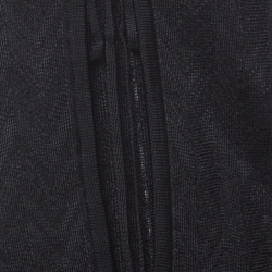 Pre Owned Herve Leger Black Knit Front Tie Cardigan and Top Set M 