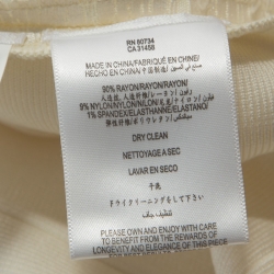 Pre Owned Herve Leger White Foil Printed Knit Ginny Bandage Dress S