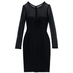 Pre Owned Herve L. Leroux Mesh Tulle Bandage Dress S