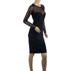 Pre Owned Herve L. Leroux Mesh Tulle Bandage Dress S