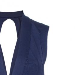 Pre Owned Herve Leger Purple Cut-Out Back Detail Bandage Dress S