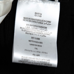 Pre Owned Herve Leger Black Stretch Knit Bandage Bodycon Dress XS  