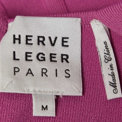 Herve Leger Pink Bandage Knit Sleeveless Mini Dress M
