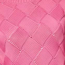 Pre Owned Herve Leger Pink Bandage Weave Mini Dress XS