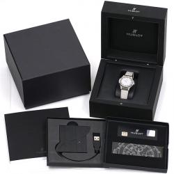 Hublot White Titanium Diamond Classic Fusion Women's Wristwatch 32MM