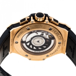 Hublot Black Diamond 18k Rose Gold Big Bang Women's Wristwatch 44MM