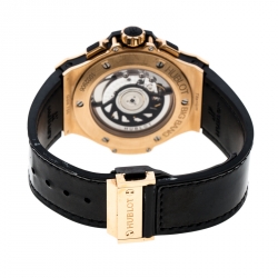 Hublot Black Diamond 18k Rose Gold Big Bang Women's Wristwatch 44MM