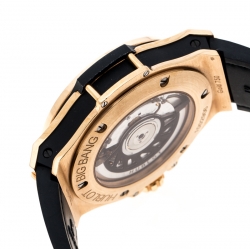 Hublot Black Diamond 18k Rose Gold Big Bang Women's Wristwatch 44MM