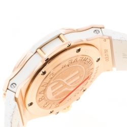 Hublot White 18K Rose Gold Diamonds Big Bang Women's Wristwatch 38 mm