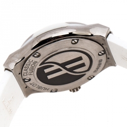 Hublot White Titanium and Stainless Steel Diamond Classic Fushion Women's Wristwatch 33 MM