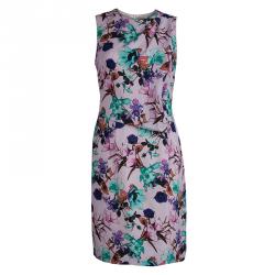 Hugo By Hugo Boss Multicolored Silk Floral Printed Sleeveless Kalinka Dress S