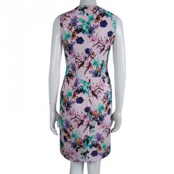 Hugo By Hugo Boss Multicolored Silk Floral Printed Sleeveless Kalinka Dress S