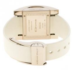 Hysek Mother of Pearl White Gold Diamond Rectangular  Women's Wristwatch 36 mm