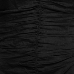 Pre Owned Isabel Marant Etoile Black Cotton Ruched Mini Dress S