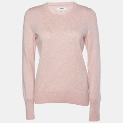 Pink Cotton & Wool Knit Sweater