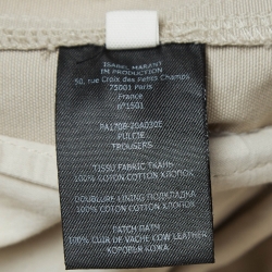 Pre Owned Isabel Marant Etoile Beige Cotton High Rise Trousers S