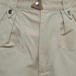 Pre Owned Isabel Marant Etoile Beige Cotton High Rise Trousers S