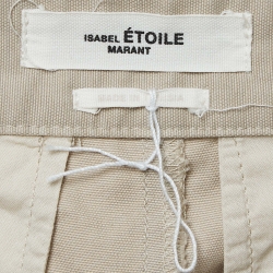 Pre Owned Isabel Marant Etoile Beige Cotton High Rise Trousers S