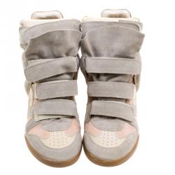 Pre Owned Isabel Marant Two Tone Bekett Wedge Sneakers Size 41