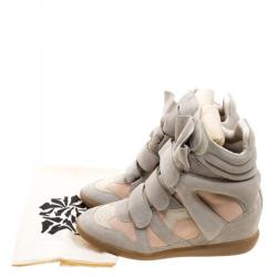 Pre Owned Isabel Marant Two Tone Bekett Wedge Sneakers Size 41