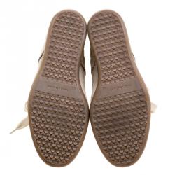 Pre Owned Isabel Marant Beige Perforated Suede Etoile Wedge Sneakers Size 40