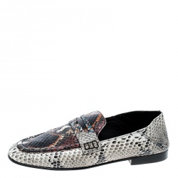 Isabel Marant Multicolor Python Embossed Leather Fezzy Penny Loafers Size 37