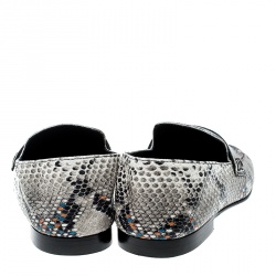 Isabel Marant Multicolor Python Embossed Leather Fezzy Penny Loafers Size 37