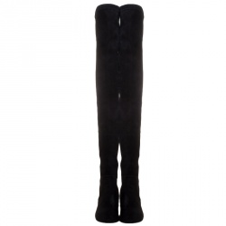 Pre Owned Isabel Marant Black Stretch Suede Brenna Over the Knee Thigh High Boots Size 37