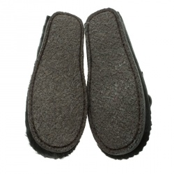 Pre Owned Isabel Marant Étoile Black Calf Hair Fell Bow Moccasins Size 40