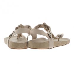Pre Owned Isabel Marant Cream Braided Leather Brook Sandals Size 40