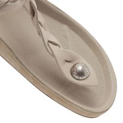 Pre Owned Isabel Marant Cream Braided Leather Brook Sandals Size 40