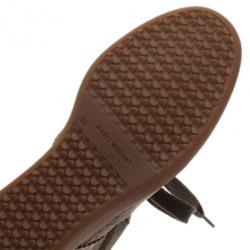 Pre Owned Isabel Marant Brown Perforated Suede Etoile Wedge Sneakers Size 39