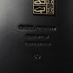 Pre Owned Isabel Marant Black Leather Embellished Flat Sandals Size 40