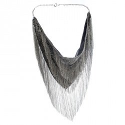 Pre Owned Isabel Marant Linares Handkerchief Silver Tone Necklace