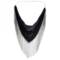 Pre Owned Isabel Marant Linares Handkerchief Silver Tone Necklace