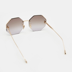 Pre Owned Isabel Marant Black/Gold Gradient Geometric Sunglasses