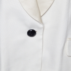 Pre Owned Isabel Marant Beige Satin Trim Canvas Oversized Waistcoat S