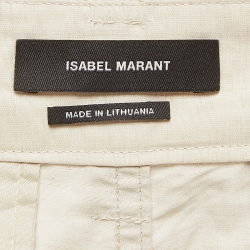 Pre Owned Isabel Marant Cream Cotton Blend Trousers M