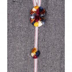 Pre Owned Isabel Marant Grey Floral Detail Long Sleeve Dress S