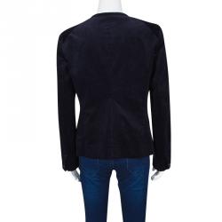 Isabel Marant Etoile Navy Blue Velvet Textured Jacket M
