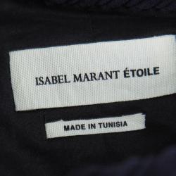 Isabel Marant Etoile Navy Blue Velvet Textured Jacket M