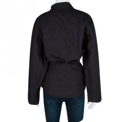 Pre Owned Isabel Marant Navy Blue Cotton Draped Jacket S