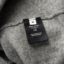 Isabel Marant Etoile Grey Melange Knit V Neck Sweater M