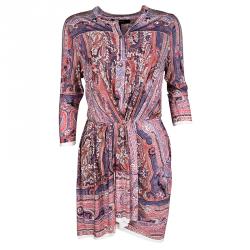 Pre Owned Isabel Marant Maryloe Mankolam Paisley Printed Jersey Mini Dress M