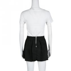 Pre Owned Isabel Marant Black Tencel and Linen Pleated Mini Skirt S