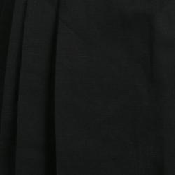 Pre Owned Isabel Marant Black Tencel and Linen Pleated Mini Skirt S