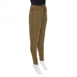Isabel Marant Etoile Khaki Green Distressed Hem Jogger Pants M