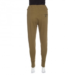 Isabel Marant Etoile Khaki Green Distressed Hem Jogger Pants M