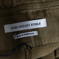 Isabel Marant Etoile Khaki Green Distressed Hem Jogger Pants M